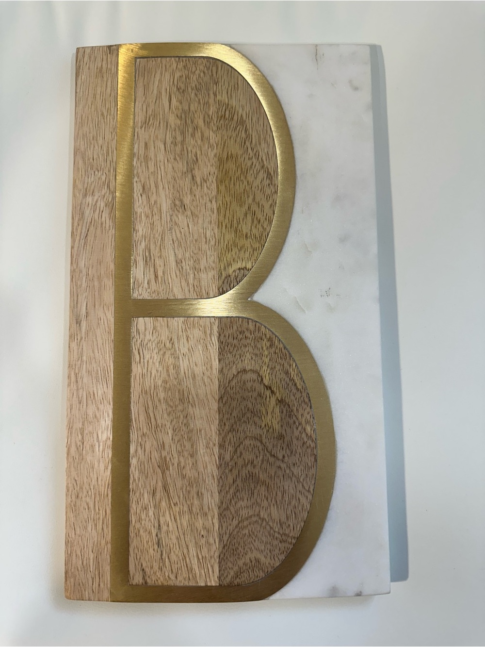 Crate & Barrel "B" Monogrammed Serving Board